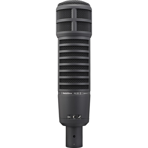 image of an Electro-Voice RE20 dynamic microphone